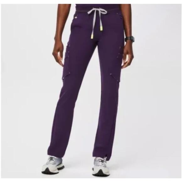 Figs Scrub Pants Purple Soeng Double Utility XXS - Picture 1 of 7